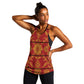 Basotho Blanket Women Racerback Tank Lesotho Seanamarena Kharetsa Royal Red - African Pride