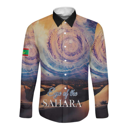 Mauritania Eyes of the SaharaLong Sleeve Button Shirt - African Pride
