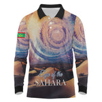 Mauritania Eyes of the SaharaLong Sleeve Polo Shirt - African Pride