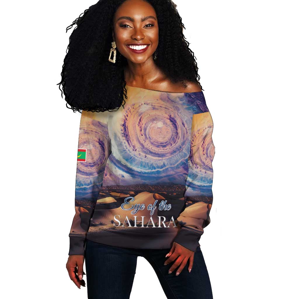 Mauritania Eyes of the SaharaOff Shoulder Sweater - African Pride