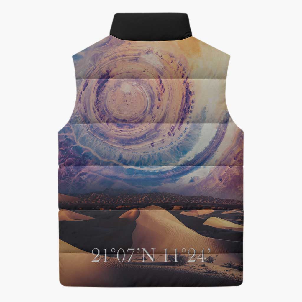 Mauritania Richat Structure Sleeveless Puffer Jacket Eyes of the Sahara