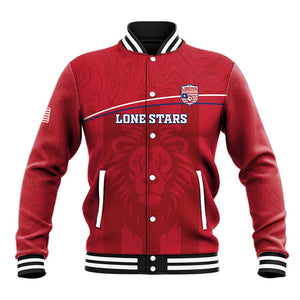 Custom Liberia Baseball Jacket Football Lion Mascot - Red LT15