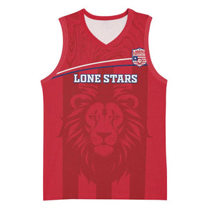 Custom Liberia Basketball Jersey Football Lion Mascot - Red LT15