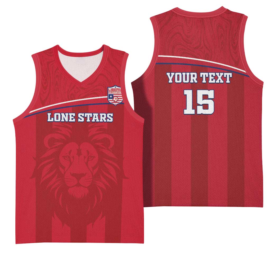 Custom Liberia Basketball Jersey Football Lion Mascot - Red LT15