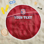 Custom Liberia Beach Blanket Football Lion Mascot - Red