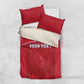 Custom Liberia Bedding Set Football Lion Mascot - Red
