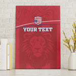 Custom Liberia Canvas Wall Art Football Lion Mascot - Red