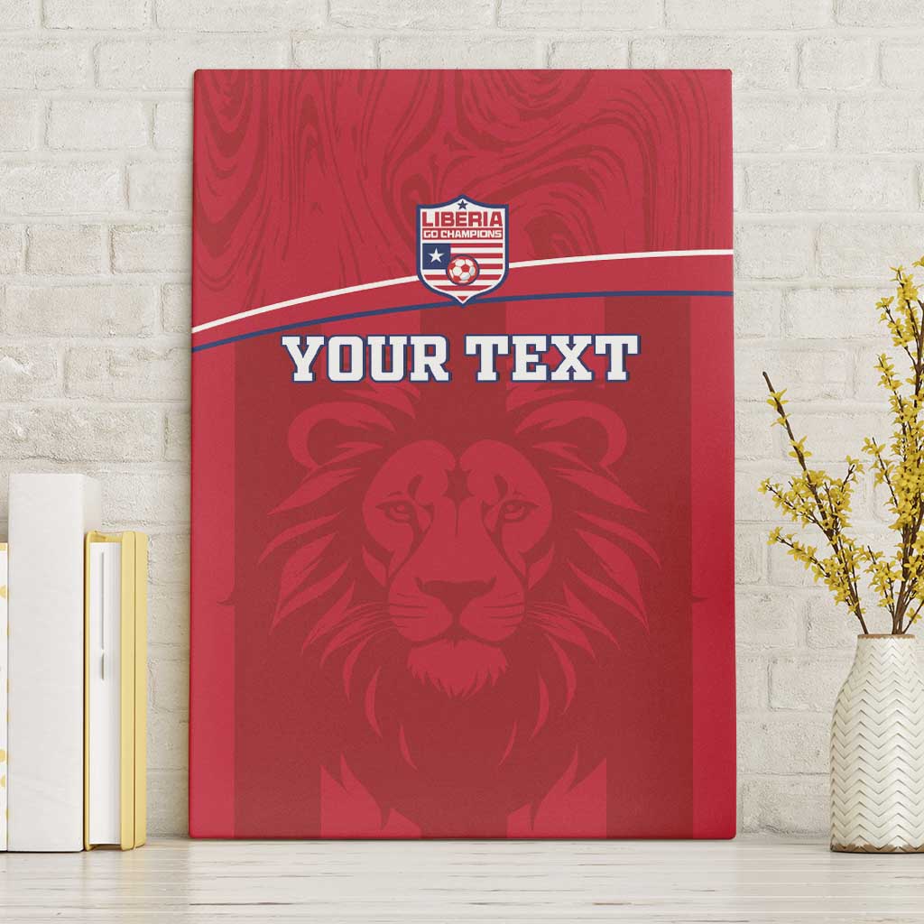 Custom Liberia Canvas Wall Art Football Lion Mascot - Red