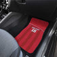 Custom Liberia Car Mats Football Lion Mascot - Red