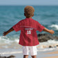 Custom Liberia Kid Hawaiian Shirt Football Lion Mascot - Red