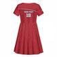 Custom Liberia Kid Short Sleeve Dress Football Lion Mascot - Red