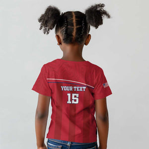 Custom Liberia Kid T shirt Football Lion Mascot - Red