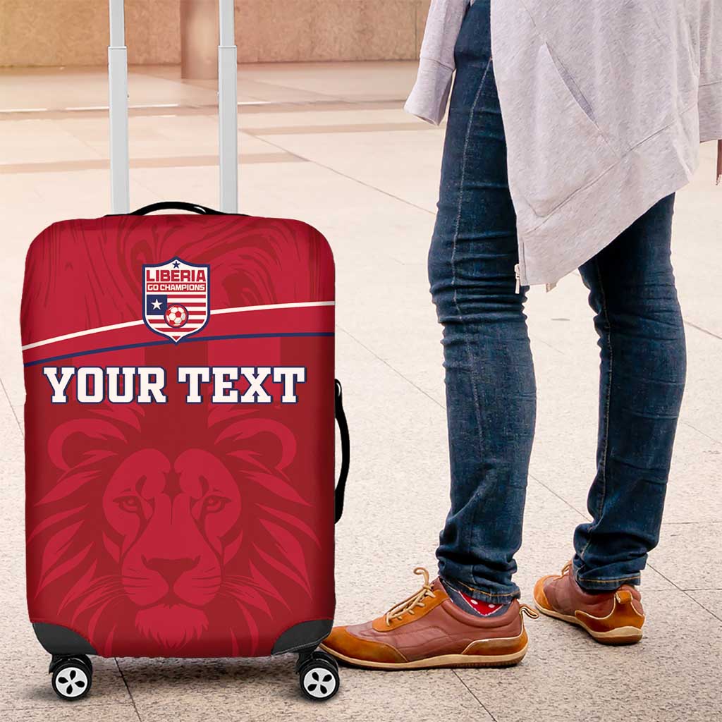 Custom Liberia Luggage Cover Football Lion Mascot - Red