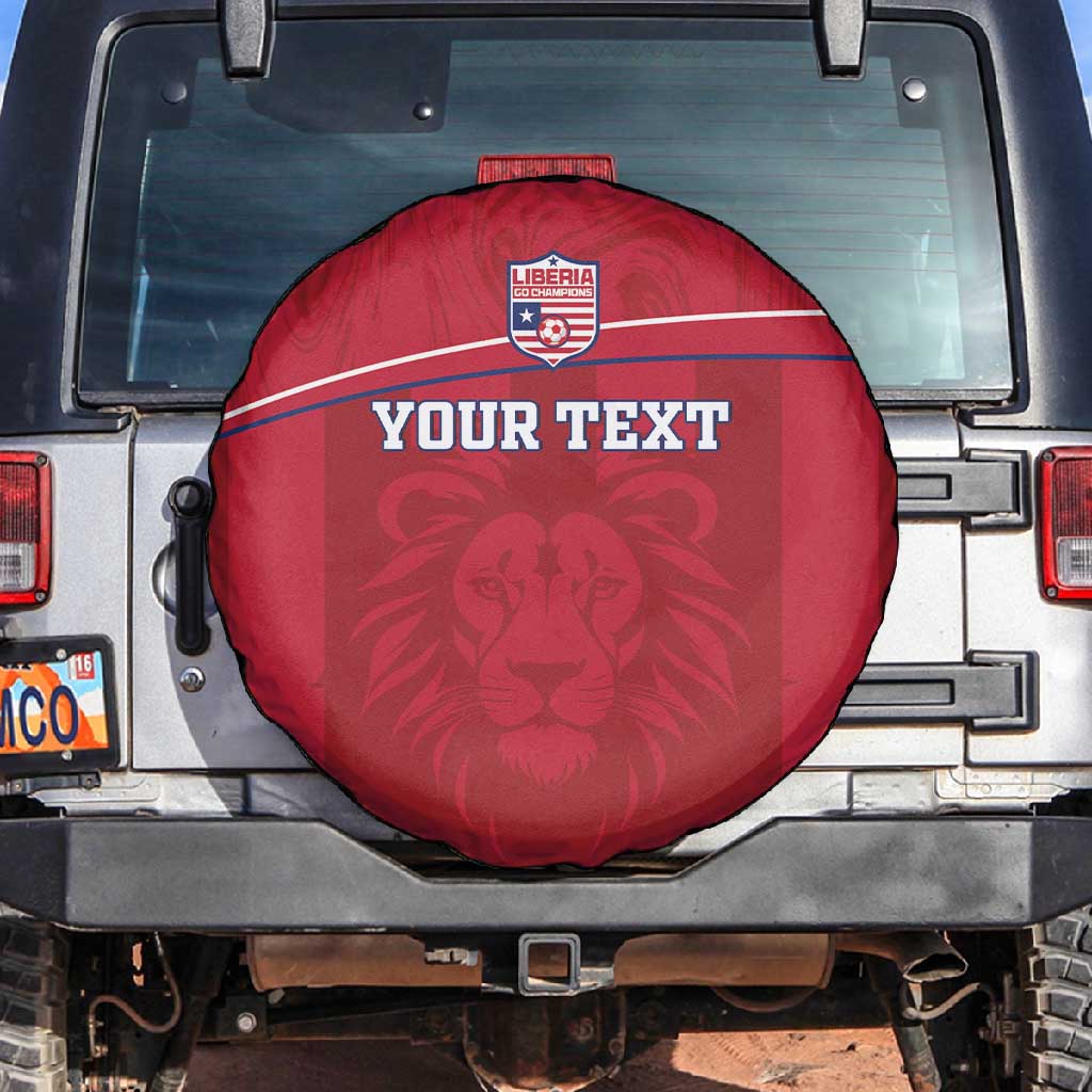 Custom Liberia Spare Tire Cover Football Lion Mascot - Red