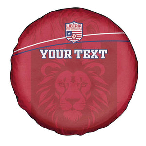 Custom Liberia Spare Tire Cover Football Lion Mascot - Red