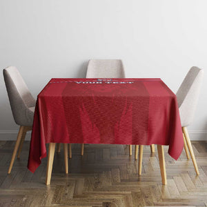 Custom Liberia Tablecloth Football Lion Mascot - Red