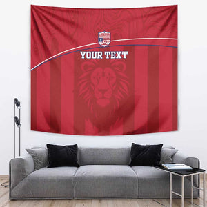 Custom Liberia Tapestry Football Lion Mascot - Red