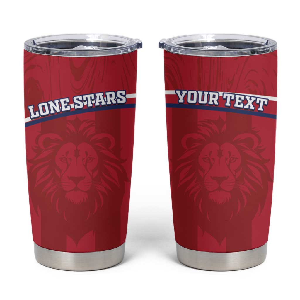 Custom Liberia Tumbler Cup Football Lion Mascot - Red