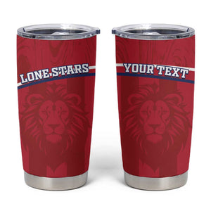 Custom Liberia Tumbler Cup Football Lion Mascot - Red