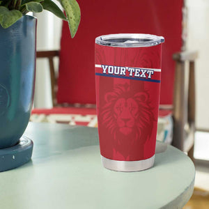 Custom Liberia Tumbler Cup Football Lion Mascot - Red