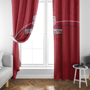 Custom Liberia Window Curtain Football Lion Mascot - Red