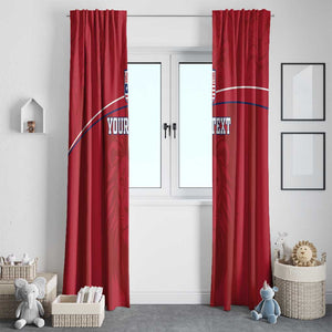 Custom Liberia Window Curtain Football Lion Mascot - Red