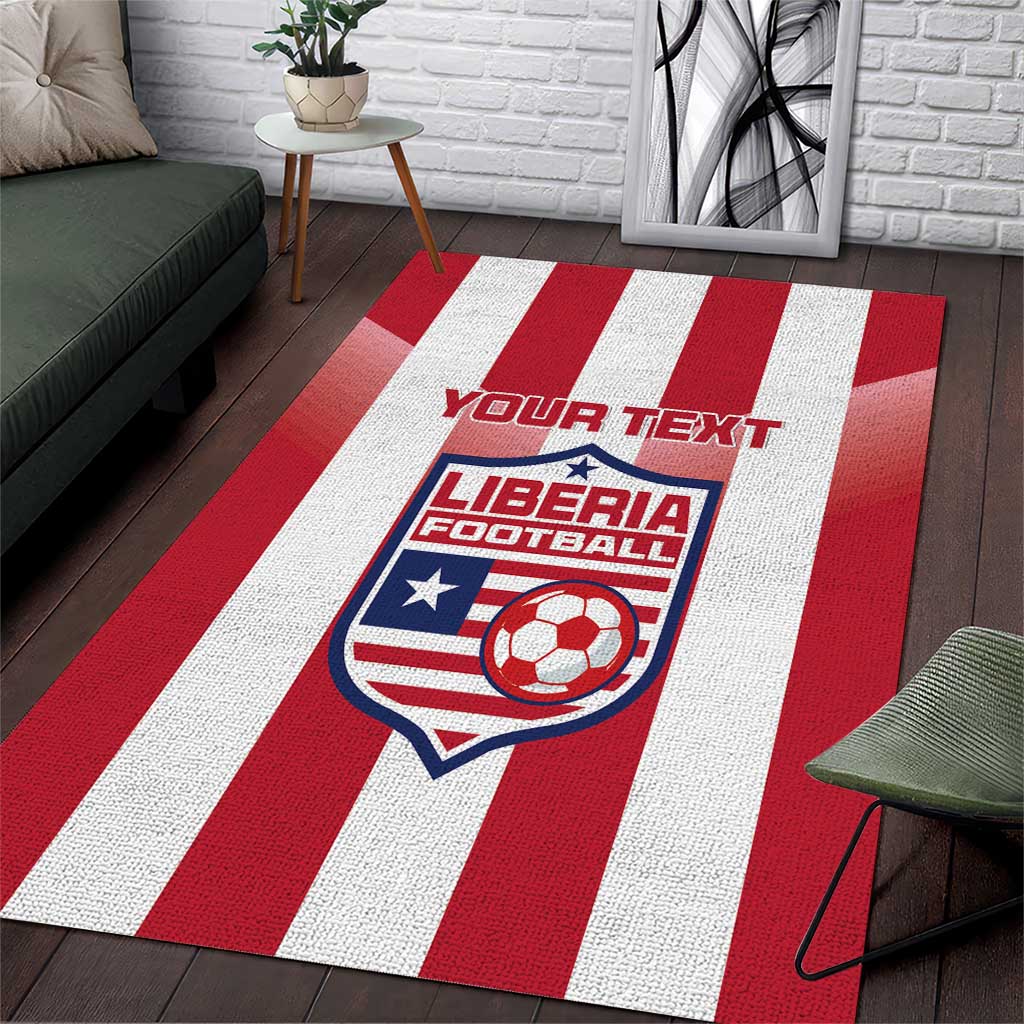 Custom Liberia Football Area Rug The Lone Stars Sporty Style