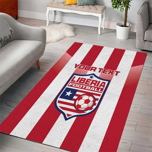 Custom Liberia Football Area Rug The Lone Stars Sporty Style