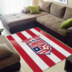 Custom Liberia Football Area Rug The Lone Stars Sporty Style