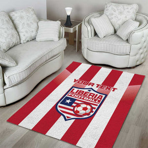 Custom Liberia Football Area Rug The Lone Stars Sporty Style