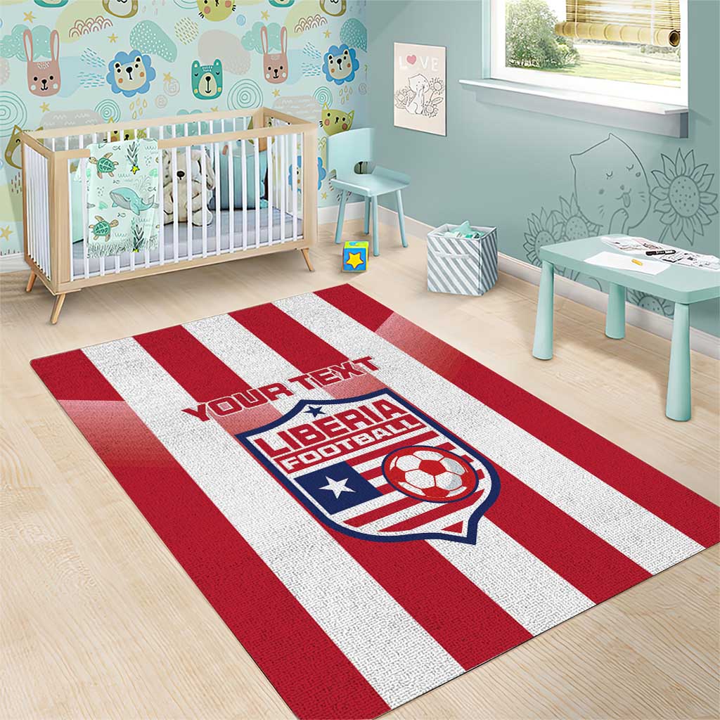 Custom Liberia Football Area Rug The Lone Stars Sporty Style