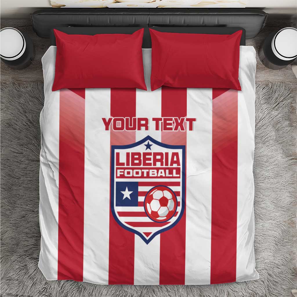 Custom Liberia Football Bedding Set The Lone Stars Sporty Style