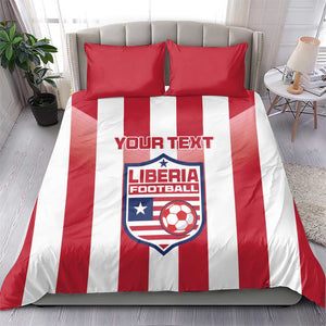 Custom Liberia Football Bedding Set The Lone Stars Sporty Style