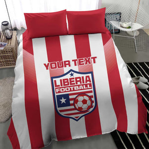 Custom Liberia Football Bedding Set The Lone Stars Sporty Style