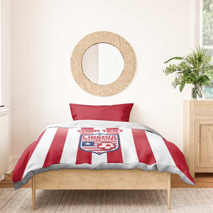 Custom Liberia Football Bedding Set The Lone Stars Sporty Style