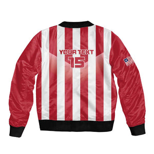 Custom Liberia Football Bomber Jacket The Lone Stars Sporty Style