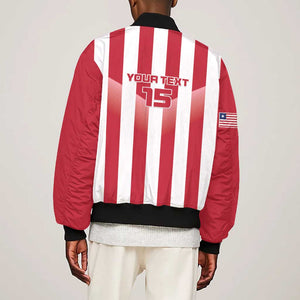 Custom Liberia Football Bomber Jacket The Lone Stars Sporty Style