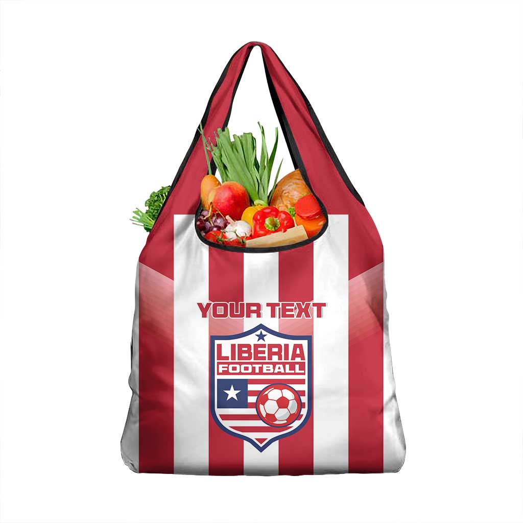 Custom Liberia Football Grocery Bag The Lone Stars Sporty Style