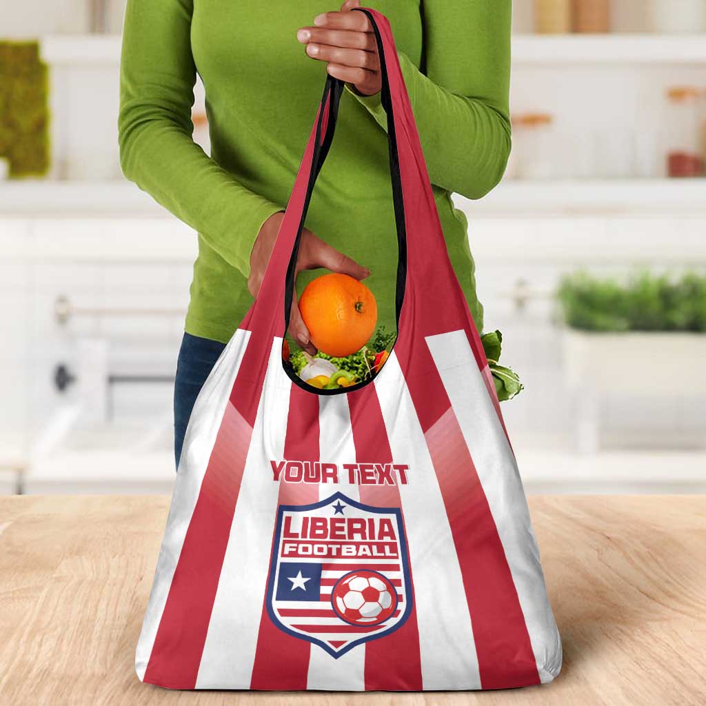 Custom Liberia Football Grocery Bag The Lone Stars Sporty Style