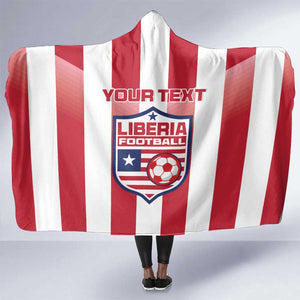 Custom Liberia Football Hooded Blanket The Lone Stars Sporty Style