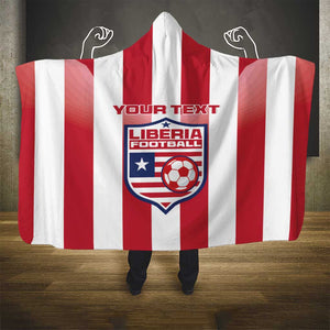 Custom Liberia Football Hooded Blanket The Lone Stars Sporty Style