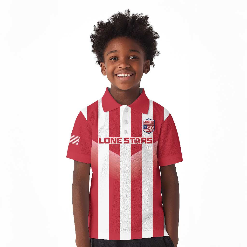 Custom Liberia Football Kid Polo Shirt The Lone Stars Sporty Style