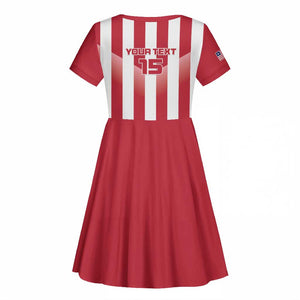 Custom Liberia Football Kid Short Sleeve Dress The Lone Stars Sporty Style