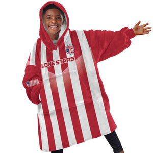 Custom Liberia Football Kid Wearable Blanket Hoodie The Lone Stars Sporty Style