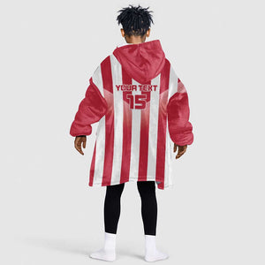 Custom Liberia Football Kid Wearable Blanket Hoodie The Lone Stars Sporty Style