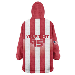 Custom Liberia Football Kid Wearable Blanket Hoodie The Lone Stars Sporty Style