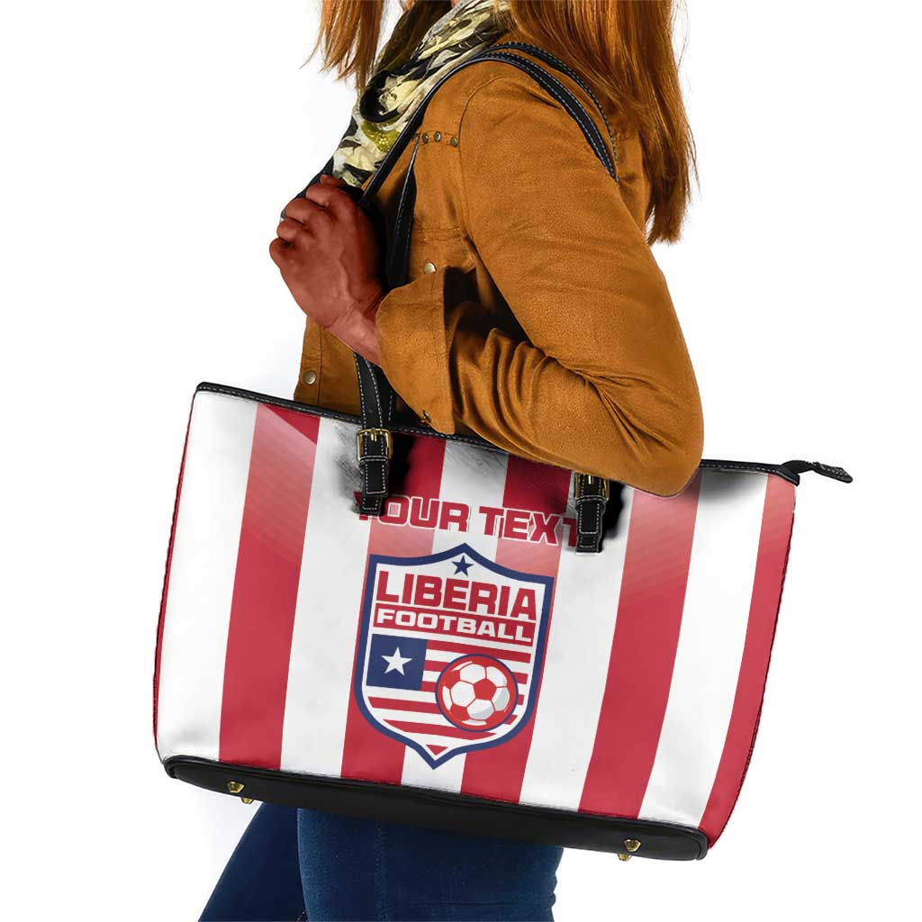 Custom Liberia Football Leather Tote Bag The Lone Stars Sporty Style