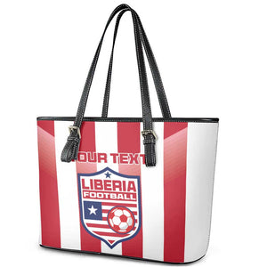 Custom Liberia Football Leather Tote Bag The Lone Stars Sporty Style