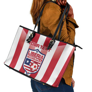 Custom Liberia Football Leather Tote Bag The Lone Stars Sporty Style