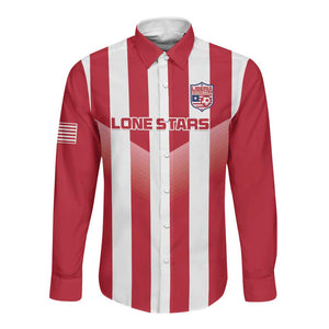 Custom Liberia Football Long Sleeve Button Shirt The Lone Stars Sporty Style